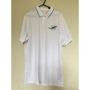 Miami Dolphins Nike NFL On Field Dri-Fit Polo Men's White NWT XL